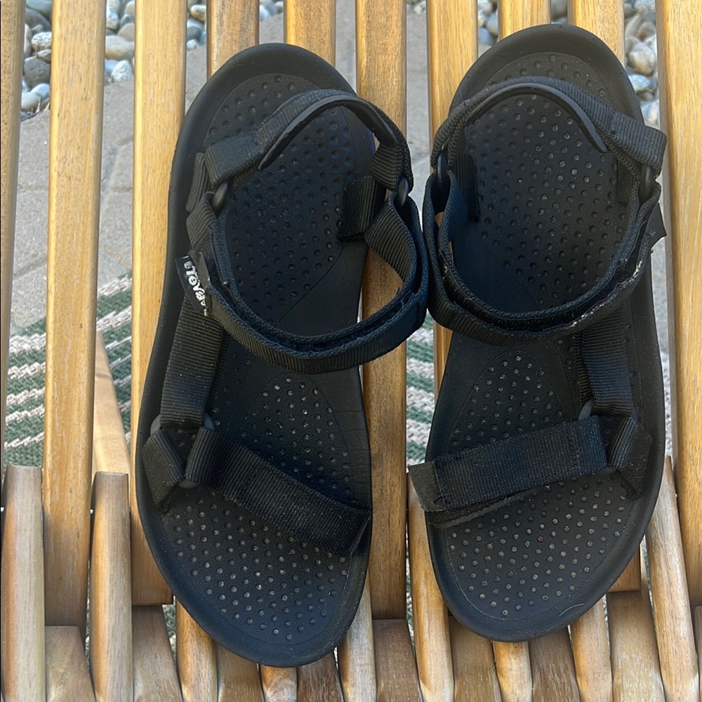 Teva Black Sport Sandals with Adjustable Straps